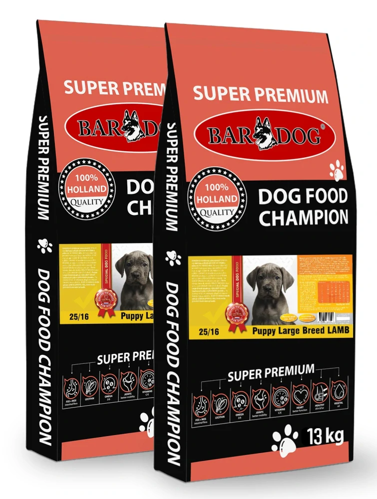 BARDOG Puppy Large Breed - LAMB 2 x 13 kg