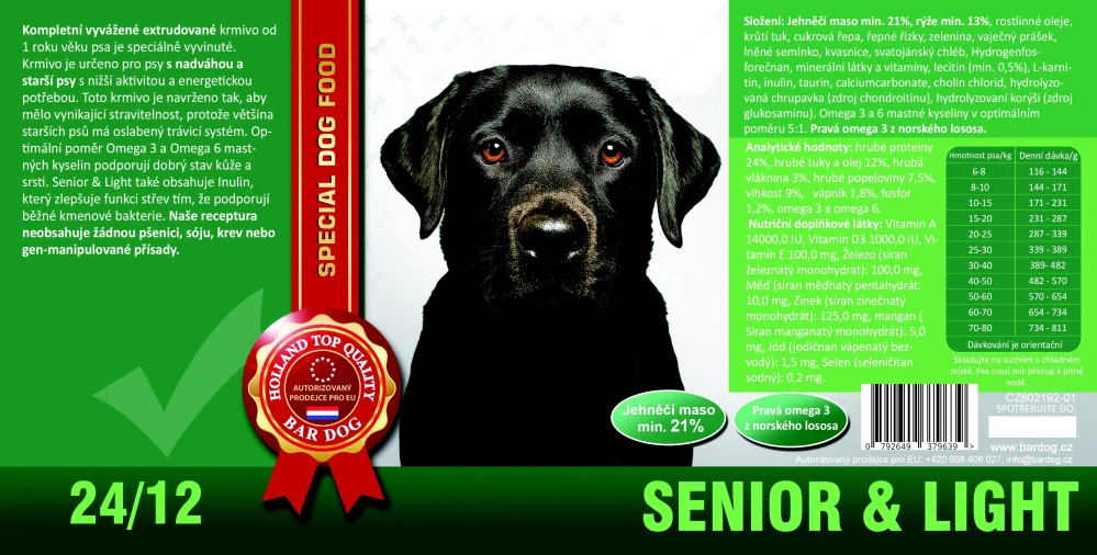 BARDOG SENIOR & LIGHT 24/12 4 kg