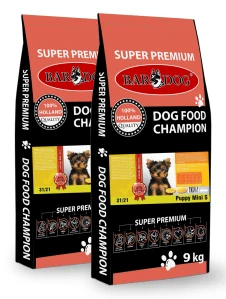 BARDOG PUPPY Mini S 31/21 kuřecí maso 2 x 9+1 kg 